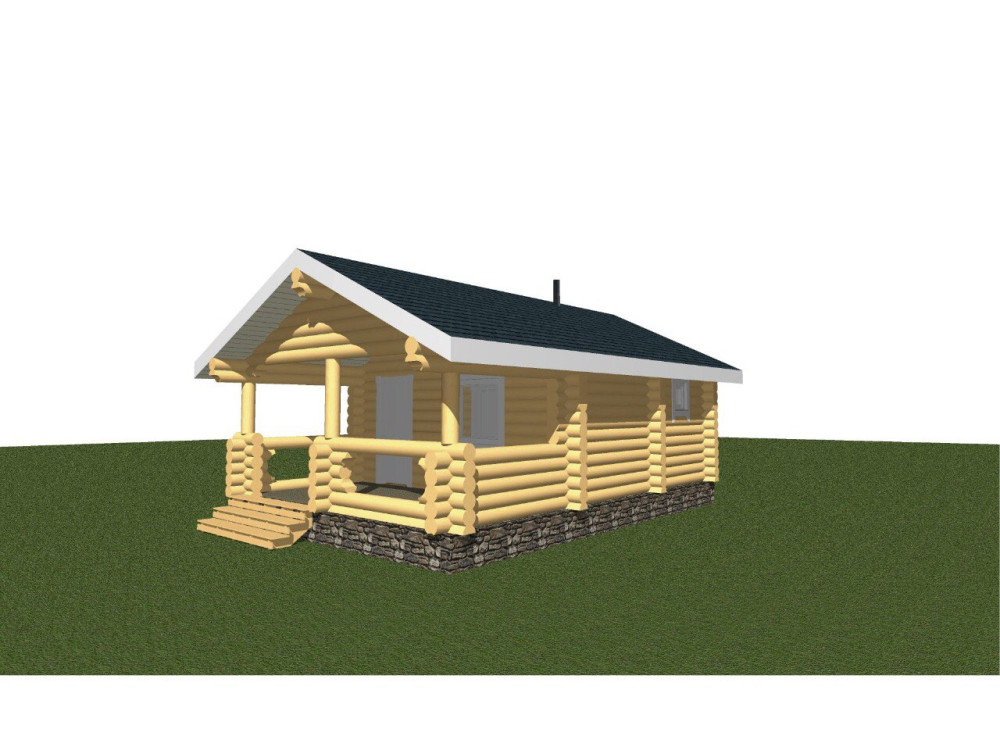 Проект бани из бревна «Константин» | Мастер Хаус